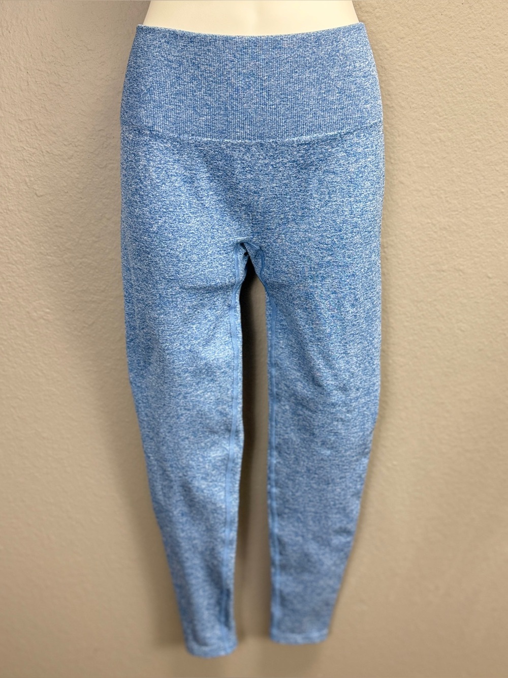 NVGTN NWT Blue Marled Scrunch Seamless Leggings Sz S High Waist Gym Yoga